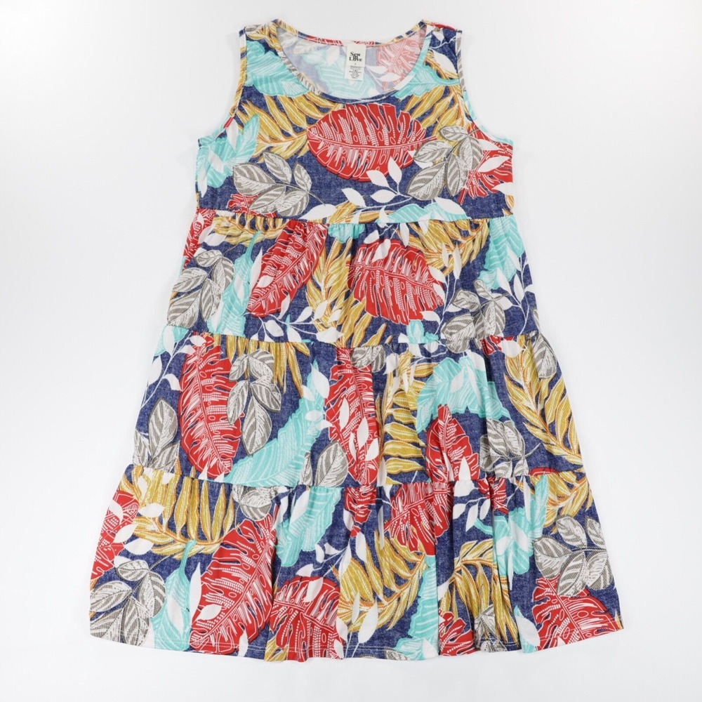 Sew In Love Women's Sleeveless Floral Print Knee Length Dress Multicolor Size‎ S